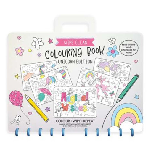 Picture of WIPE CLEAN COLOURING BOOK UNICORN